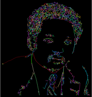 Jesse Jackson Portrait Line Art Prismatic