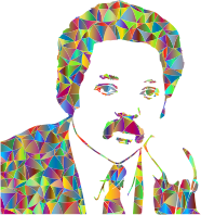 Jesse Jackson Portrait Low Poly Polyprismatic