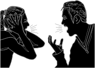 Couple Arguing By mstlion Silhouette