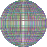 3D Perspective Grid Dense Prismatic Sphere