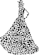 Woman Butterflies Dress Silhouette