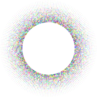 Radial Halftone Frame Prismatic