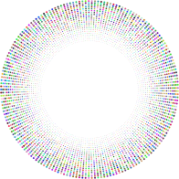 Radial Halftone Frame II Prismatic