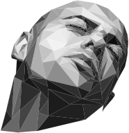 Grayscale Low Poly Man By GimpWorkshop
