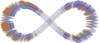 Abstract Prismatic Infinity Symbol