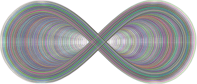 Abstract Prismatic Infinity Symbol VIII