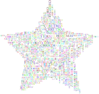 Christmas Star Word Cloud Prismatic