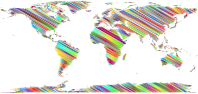 World Map Sketch Polyprismatic