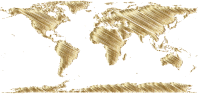 World Map Sketch Gold