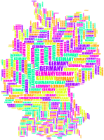 Germany Map Typography