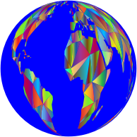 Low Poly Earth Globe