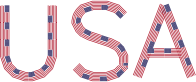 USA Flag Typography
