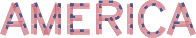 America Flag Typography