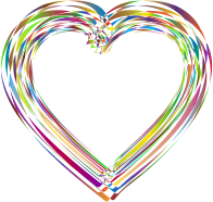 Stylized Heart Design Polyprismatic