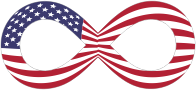American Flag Infinity With Stroke