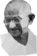 Gandhi Portrait Low Poly