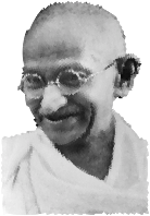 Gandhi Portrait Low Poly II