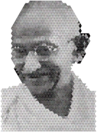 Gandhi Portrait Low Poly III