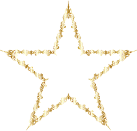 Gold Decorative Star No BG