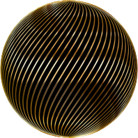 Spiral Sphere Gold