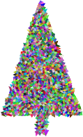 Abstract Christmas Tree Triangular Prismatic