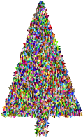 Abstract Christmas Tree Triangular Chromatic