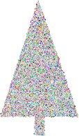 Abstract Christmas Tree Circles Prismatic