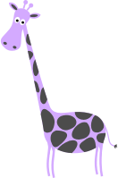 Giraffe Sympa (Nice Giraffe) in Lavender & Gray