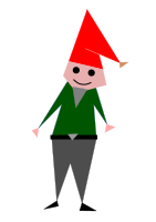 Triangular christmas elf