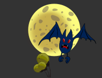 Bat and moon.