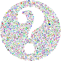 Negative Space Question Mark Circles Prismatic