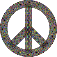 Peace Sign Checkerboard Polyprismatic