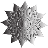 Duochromatic Floral Mandala