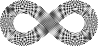 Dense Checkerboard Infinity Symbol