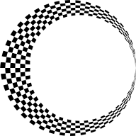 Checkerboard Crescent Moon