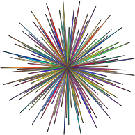 Stylized Spiky Sun Design Polyprismatic Variation 2