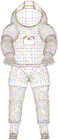Nasa Spacesuit 3D Wireframe Polyprismatic