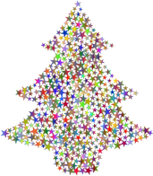 Christmas Tree Stars Polyprismatic No BG