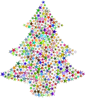 Christmas Tree Stars Chromatic No BG