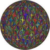 Abstract Hollow Diamonds Pattern Type II Polyprismatic Orb