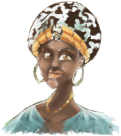 African Woman Illustration Geometric