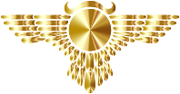 Winged Globe Gold No Stroke