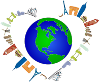 Famous Monuments Heart Earth