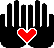 Hands Heart Icon Red