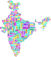 India Map Typography
