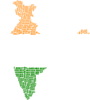 India Map Typography Flag Colors