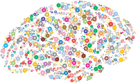 Brain Silhouette Circles Type II Prismatic 2