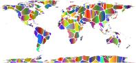 World Map Large Tiles Polyprismatic