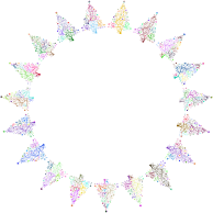 Starry Christmas Tree Frame Prismatic No BG