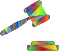 Gavel And Sound Block Icon Low Poly